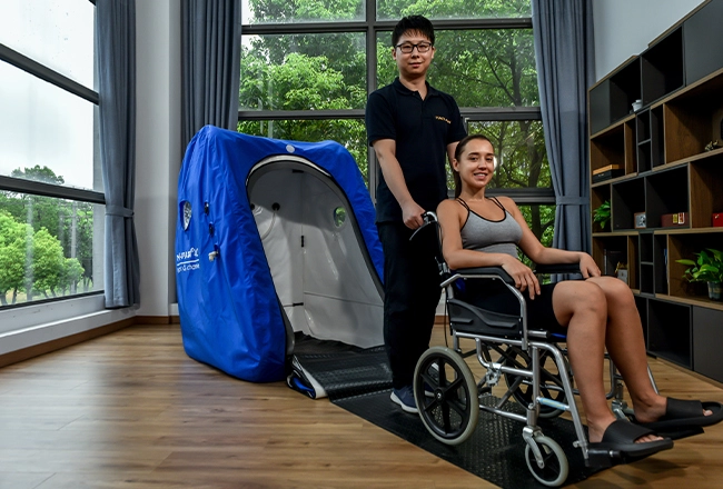 domácí hyperbarická komora pro sezení
