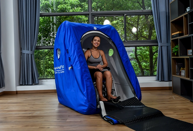 měkká sedací hyperbarická komora pro domácí použití
